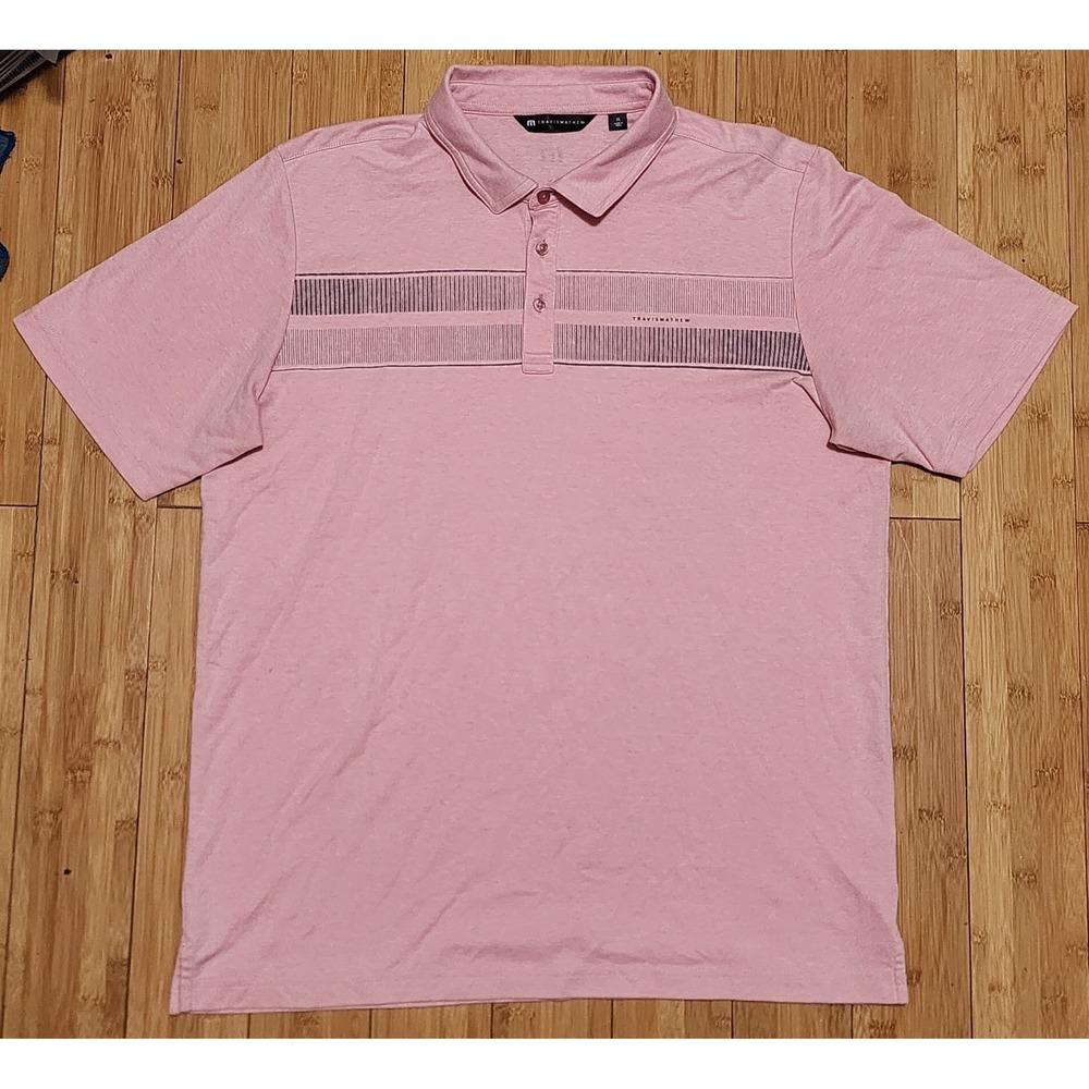 Travis Mathew Local Discount Mens XL Pink Short Sleeve Golf Polo Shirt 1MAA028